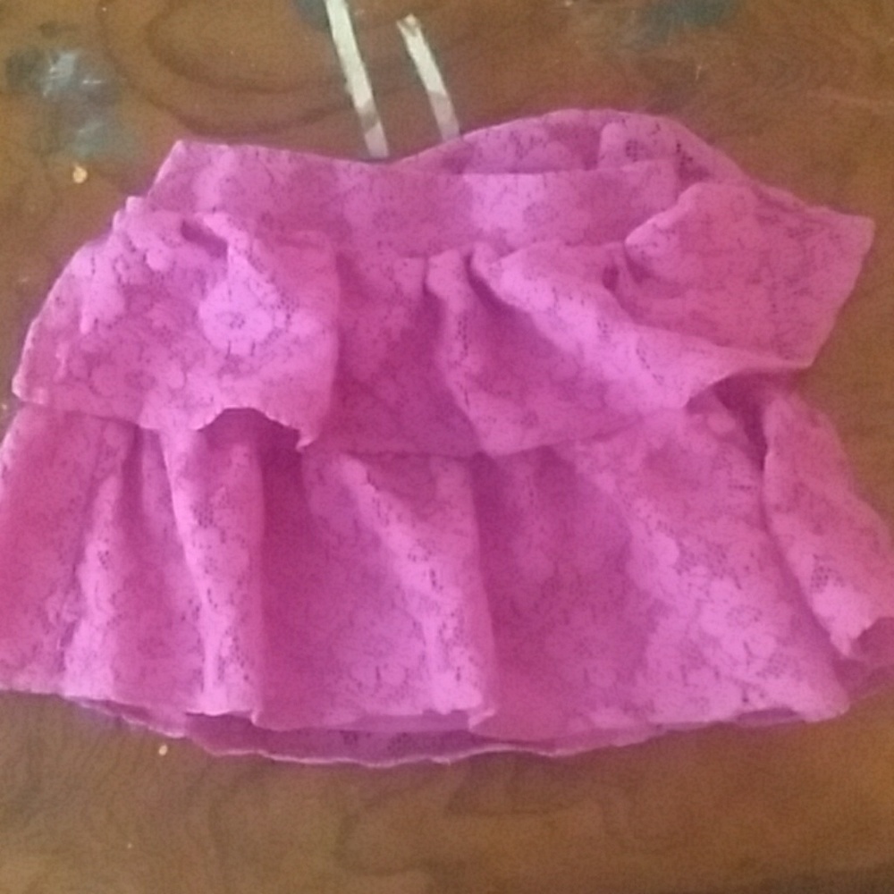 Pink ruffled skort